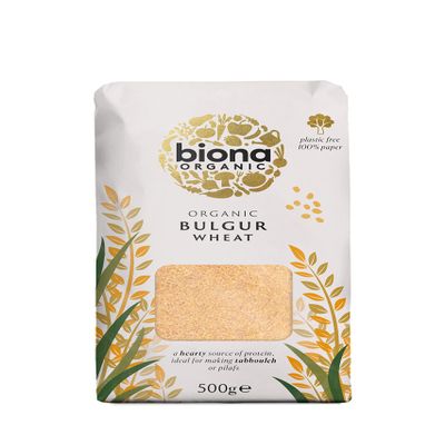 Biona Organic Bulgur Wheat, 500 g - Organically Grown and Harvested in Turkey - Pre Steamed For Convenience -Sustainable 100% Recyclable Paper Packaging - Store Cupboard Essentials