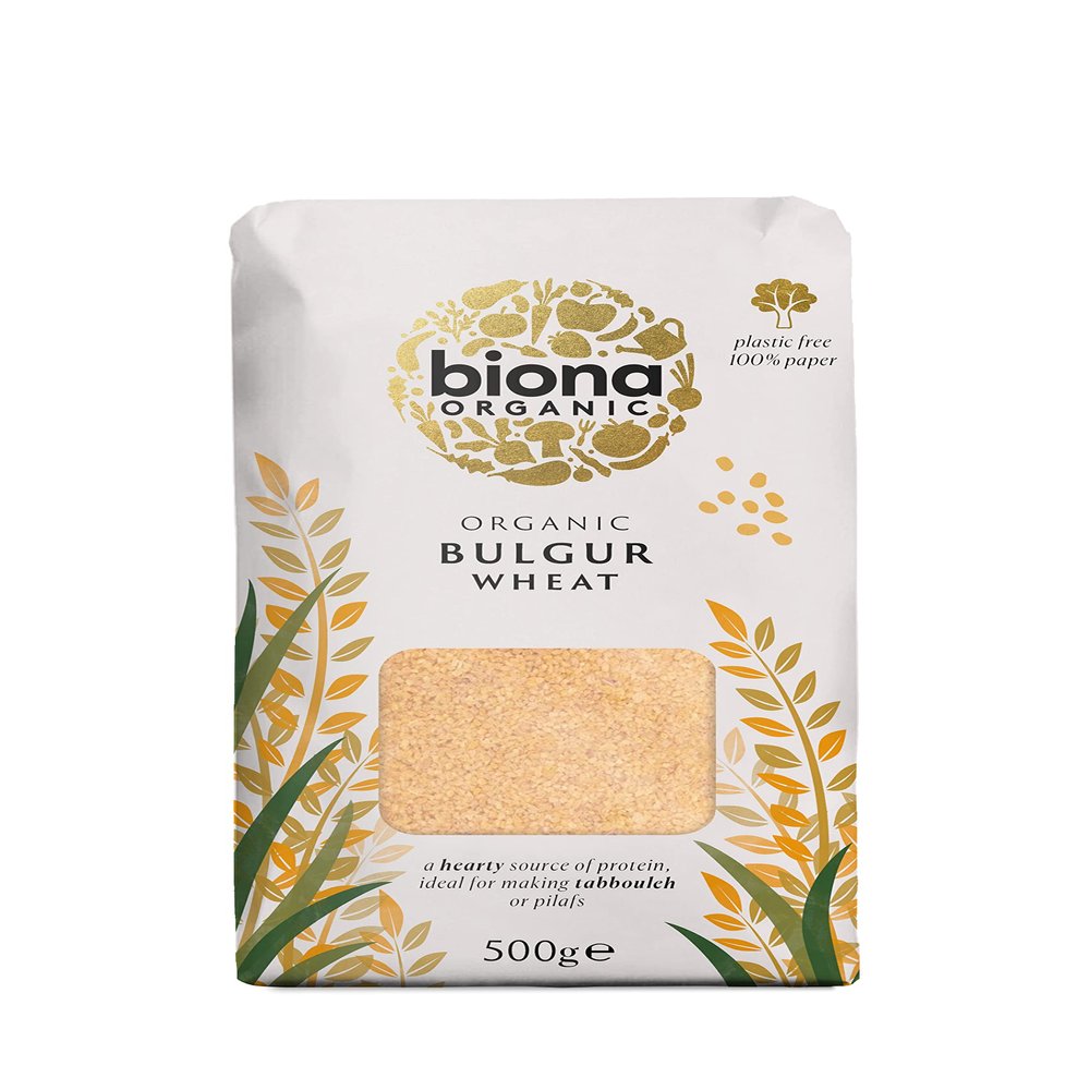 Biona Organic Bulgur Wheat, 500 g - Organically Grown and Harvested in Turkey - Pre Steamed For Convenience -Sustainable 100% Recyclable Paper Packaging - Store Cupboard Essentials