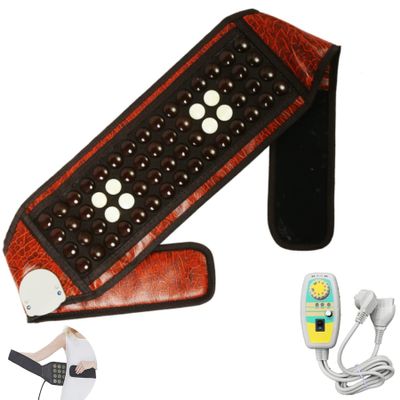YZBBSH Electric Heating Pad,Infrared Heating Wrap 128 X 20 cm Jade Stones + Tourmaline Infrared Heat Pad for Lumbar, Shoulder, Back, Period Pain Hot Stone Therapy,B