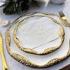 Procest Gold Foil Cocktail Napkins, 100 Pack for Wedding Reception, Special Occasions, Engagement Party, 3 PLY Folded 5"x 5" Coctail Napkins, Saying "BEST DAY EVER" view 2