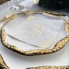 Procest Gold Foil Cocktail Napkins, 100 Pack for Wedding Reception, Special Occasions, Engagement Party, 3 PLY Folded 5"x 5" Coctail Napkins, Saying "BEST DAY EVER" view 4