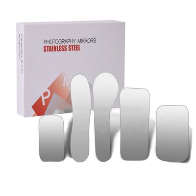 5 Pcs/set Dental Reflector Mirrors Orthodontic Dental Photography Reflector Glass Stainless Steel Intra Oral Dentist Mirrors
