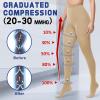 Beister Medical Compression Pantyhose for Women & Men, Opaque Closed Toe 20-30mmHg Graduated Support Tight, Waist High Compression Circulation Leggings for Varicose Veins, Edema, Flight, DVT view 3
