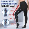 Beister Medical Compression Pantyhose for Women & Men, Opaque Closed Toe 20-30mmHg Graduated Support Tight, Waist High Compression Circulation Leggings for Varicose Veins, Edema, Flight, DVT view 3