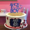 Baby Gender Reveal for Ahoy Its A BOY Cake Topper - Bule Glitter Cake Topper for Party, Decoration for Cake Topper, Its A BOY Sign Cake Flag,Photo Booth Props ,Unique Baby Shower Ideas view 4