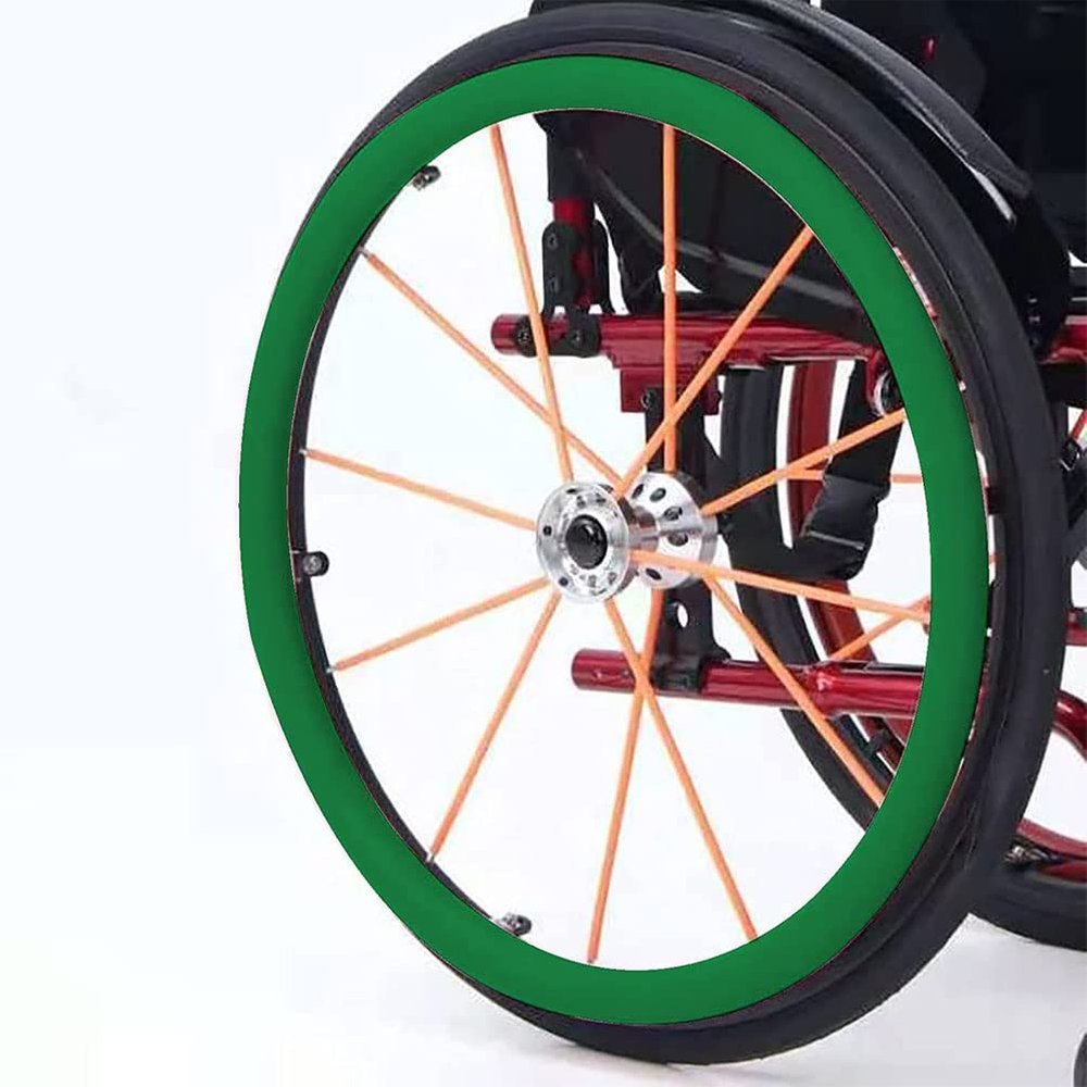 1 Pair Wheelchair Push Rim Covers, 24-Inch Rear Wheel Sports Wheelchair Non-Slip Wear-Resistant Silicone Hand Push Cover, Improve Grip and Traction, Stylish, Surprisingly Impressive