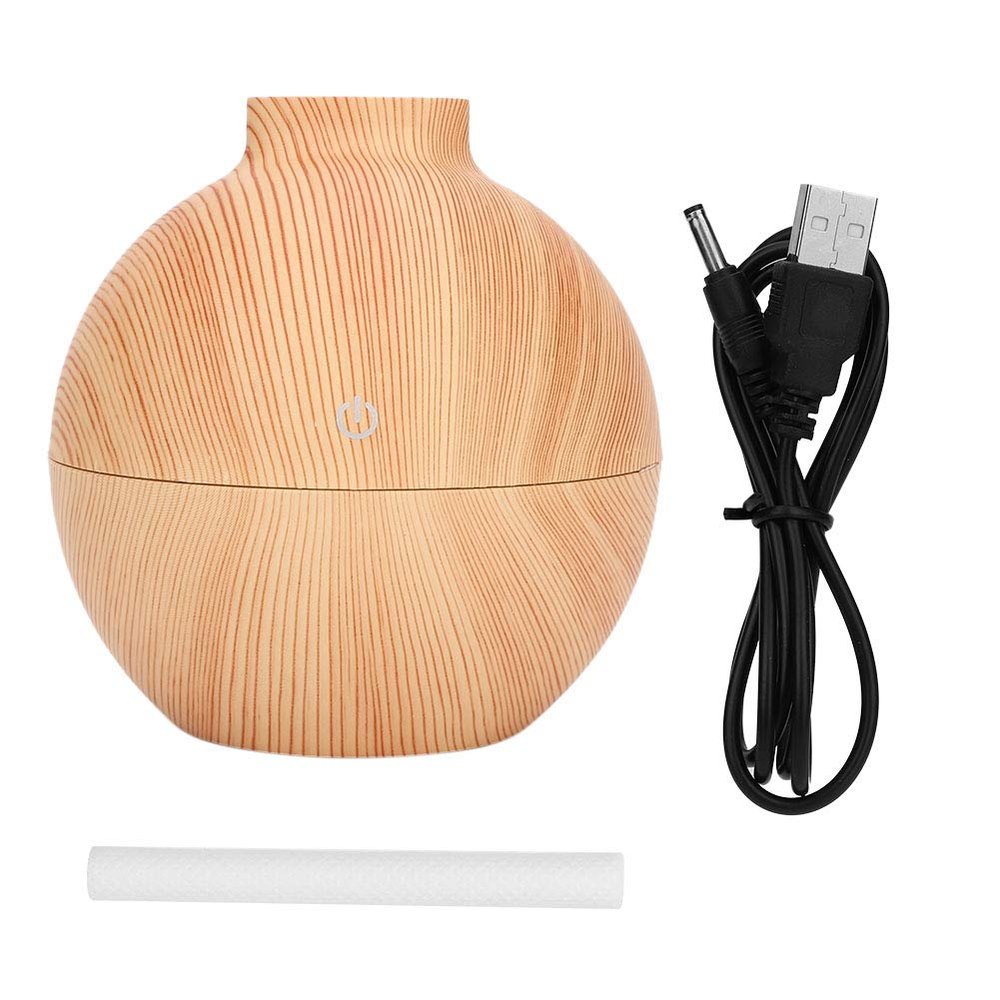 01 02 015 Aromatherapy Essential Oil Diffuser, USB Air Diffuser for Home, Office, Bedroom, Baby Room, Camel Color with LED Night Light