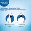 Termin8 Lightweight Breathable Reusable Face Mask for Adults, Machine Washable - Grey view 4