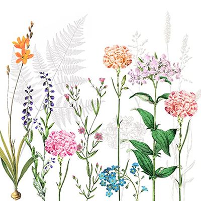 20 Napkins Delicate Flower Meadow Flowers Spring Summer Table Decoration 33 x 33 cm