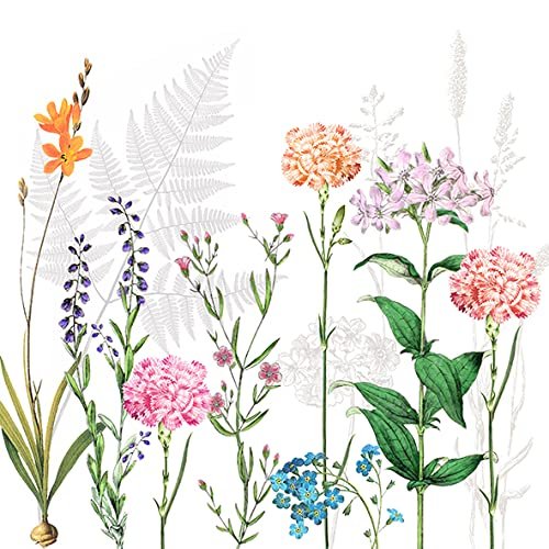 20 Napkins Delicate Flower Meadow Flowers Spring Summer Table Decoration 33 x 33 cm