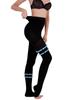 AMZAM Compression Pantyhose for Women Men, 15-20 mmHg Graduated Compression Tights, Opaque Toeless Compression Stockings Waist High Support Tights for Edema, Varicose Veins, DVT,Black 3XL view 1