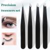 Sinknap Eyes Tweezers Eyebrows Hair Removal Tweezers with Travel Case Multipurpose High Elasticity Black view 2