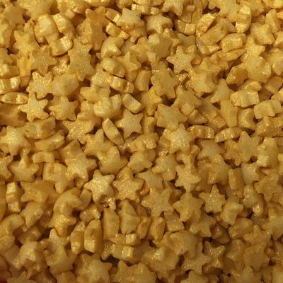 TRTO 50 Gram Gold Color Party Cupcake Sprinkles Edible Mini Glimmer Stars Cake Toppers Decorations Birthday With Attractive Looks
