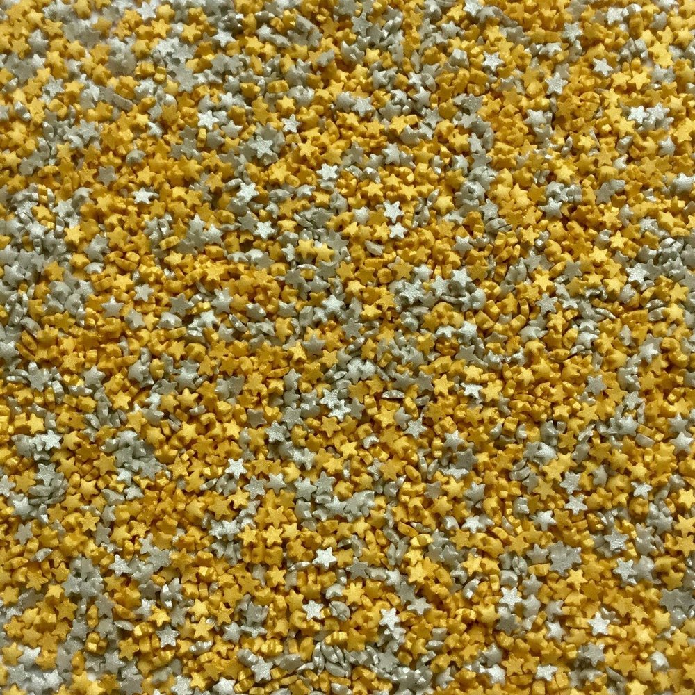 TRTO 100 Gram Gold and Silver Color Parties Treats Edible Sugar Christmas Cupcake Sprinkles Cupcake Cake Decoration With Attractive Looks