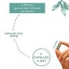 Nature Basics Zinc in a jar | 180 Vegan Capsules - 1.5 Month Supply | 10mg Natural zinc per Daily dose | Highly dosed with Guava Leaf Extract | Free from additives & CO2-neutral view 3
