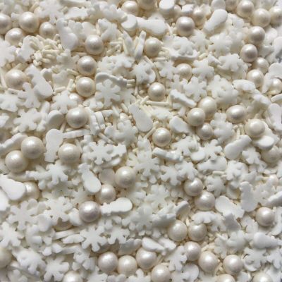 TRTO 50 Gram Winter Mix Color Party Treats Cupcake Sprinkles Edible Sugar Xmas Cupcake Cake Toppers Decoration With Attractive Looks
