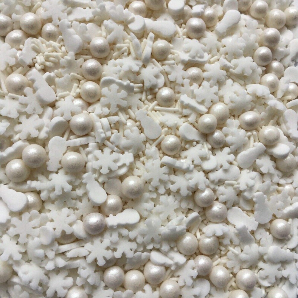 TRTO 50 Gram Winter Mix Color Party Treats Cupcake Sprinkles Edible Sugar Xmas Cupcake Cake Toppers Decoration With Attractive Looks