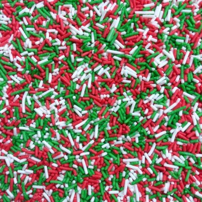 TRTO 150 Gram Xmas Mix Sugar Strands Color Party Treats Cupcake Sprinkles Edible Sugar Xmas Cupcake Cake Toppers Decoration With Attractive Looks