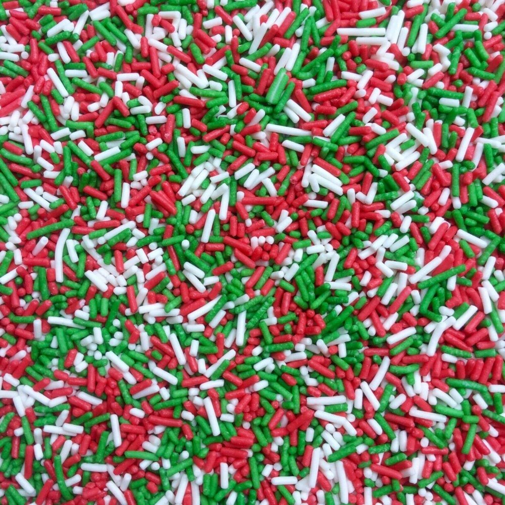 TRTO 150 Gram Xmas Mix Sugar Strands Color Party Treats Cupcake Sprinkles Edible Sugar Xmas Cupcake Cake Toppers Decoration With Attractive Looks
