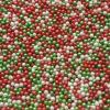 TRTO 75 Gram Red White Green Pearls Color Party Treats Cupcake Sprinkles Edible Sugar Xmas Cupcake Cake Toppers Decoration With Attractive Looks view 1