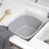 Rectangular Washing Up Bowl Wash Up Dish washing Washtub (Upcycled Plastic), Approx 12 Litre, 39 x 32 x 16 cm - Soft Grey view 1