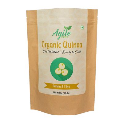 Agile Organic White Organic Quinoa 1kg (Saponin Free)