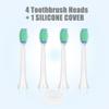 Auwish Electric Toothbrush Brush Head x 4 and Bottom Silicone Cover for Auwish Sonic Toothbrushes view 2