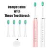 Auwish Electric Toothbrush Brush Head x 4 and Bottom Silicone Cover for Auwish Sonic Toothbrushes view 4
