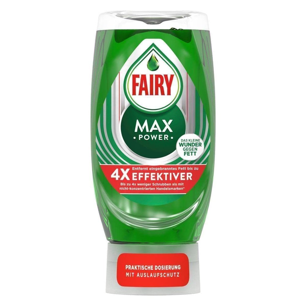 Fairy Max Power Hand Washing-Up Liquid 370 ml, Easy and Effortless Cleaning, Even with the Oily Pots and Pans