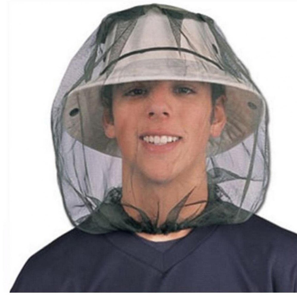 TOSSPER 1pc Outdoor Survival Anti Mosquito Bug Bee Insect Mesh Hat Head Face Protect Net Cover Travel Camping Protector Camping Equipment