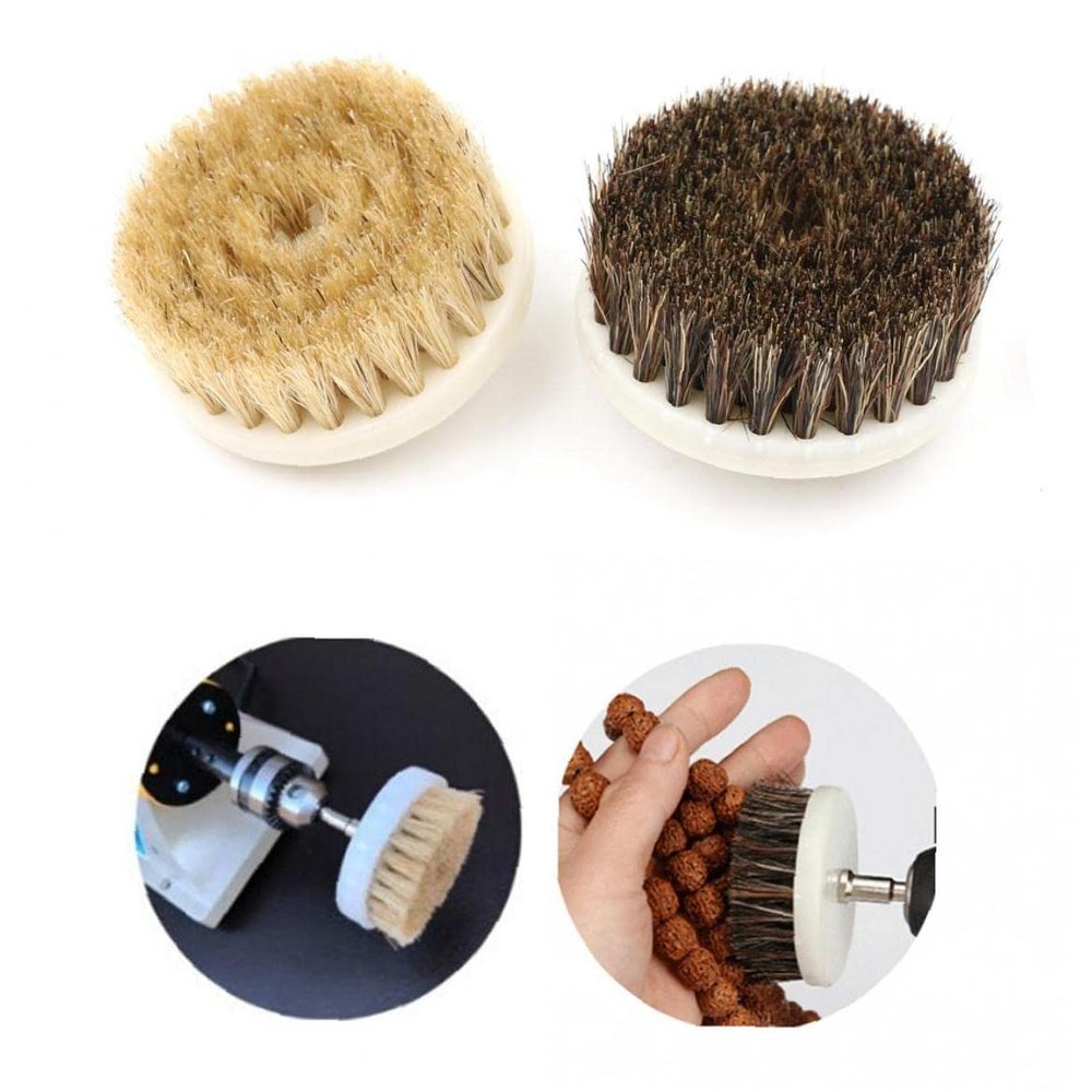 1 Pcs Drill Power Scrub Clean Brush for Leather Plastic Wooden Furniture Car Interiors Cleaning Power Scrub Random Color