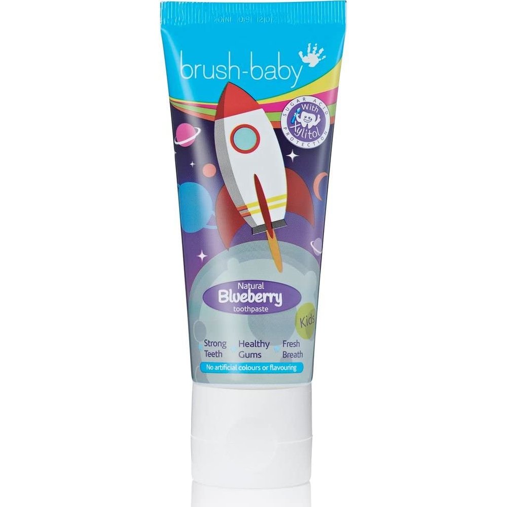 brush-baby Natural Blueberry Flavoured Rocket Toothpaste (3+ Years) 50ml Tube