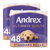 Andrex Toilet Roll Supreme Quilts Fragrance-Free 3 Ply Toilet Paper, 48 Rolls White view 1