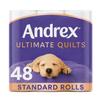 Andrex Toilet Roll Supreme Quilts Fragrance-Free 3 Ply Toilet Paper, 48 Rolls White view 2