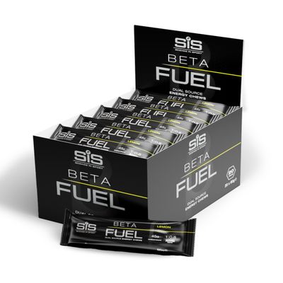 Science in Sport BETA Fuel Energy Chews - Dual-Source Carbohydrate Chews, 45g Carbs per Pack - 1:0.8 Maltodextrin-Fructose Ratio - Endurance Nutrition for Long Sessions - Lemon, 20-Pack