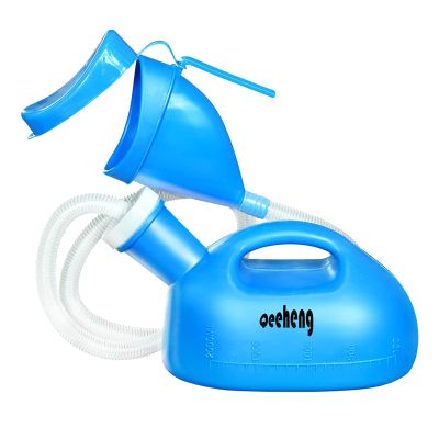 QeeHeng Urine Bottle for Men and Women, Portable Urine Bottles, 2000ml Leak-Proof Pee Bottl,Camping Toilets,Large Plastic Pee Holder for Hospital,Incontinence, Elderly, Travel, Driving, Camping (Blue)