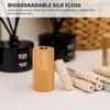 Biodegradable Silk Dental Floss - Six Pack - Compostable Peace Silk Dental Floss Refills - 6 x 33 Yards - Eco-Friendly Mint Candelilla Wax view 2