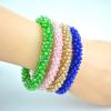 Bohemian Simple Bracelet Summer Party Gift, Shiny Rhinestone Elastic Bracelet Bangle Hair Rope Hairband Nepal Women Jewelry - 4 view 2
