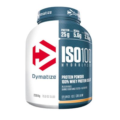 Dymatize ISO 100 Hydrolyzed Orange Ice Cream 2264g - Whey Protein Hydrolysat + Isolat Powder