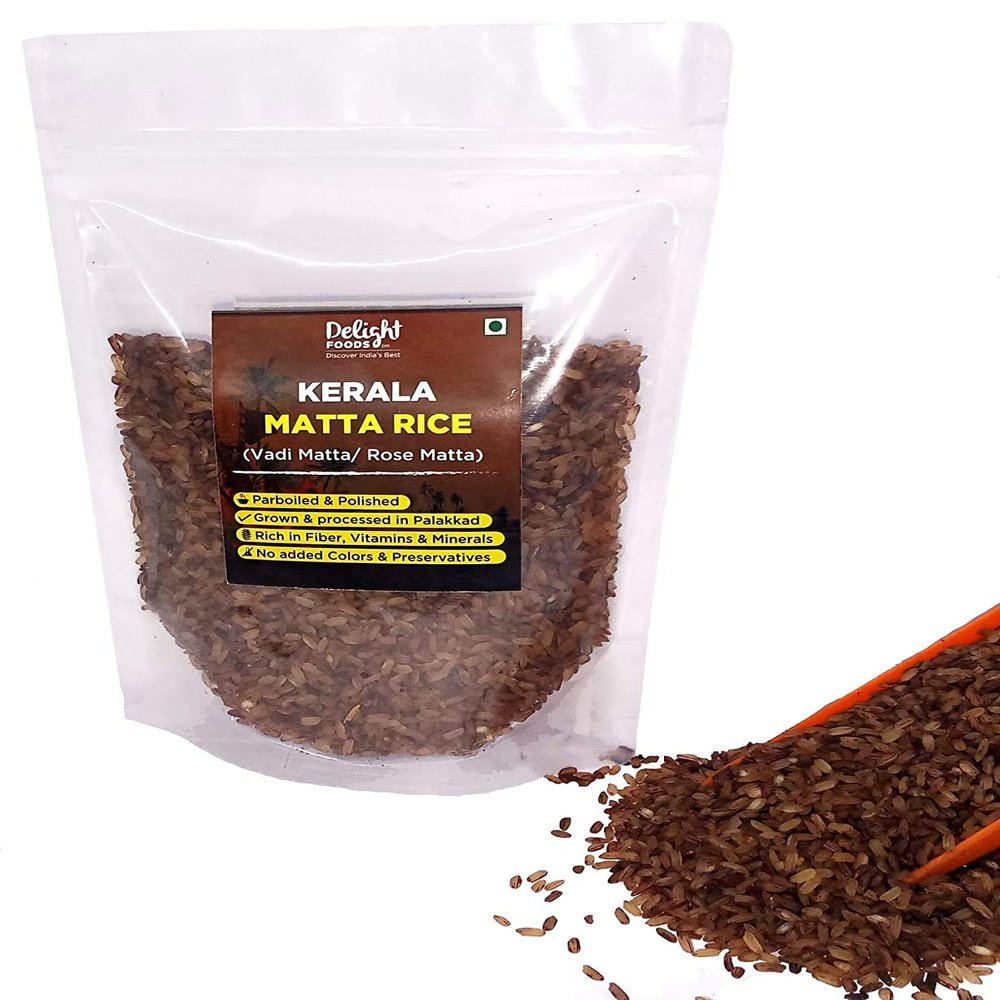 Delight Foods Premium Palakkadan Red Matta Rice | Rose Matta | Kerala Matta | Vadi Matta 700g (500g + 200g)