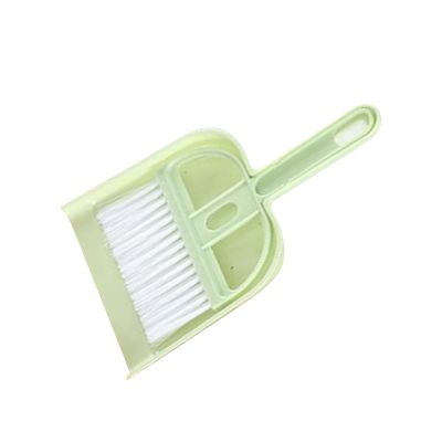 1 Pack Dust Pans with Brush Broom and Dustpan Set Small Mini Hand Broom Set Cleaning Tool for Table, Desk, Countertop, Key Board (Green)
