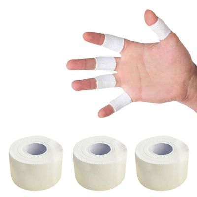 3 Roll White Zinc Oxide Tape - 2.5cm x 10m Self Adherent Cohesive Tape, Healthcare Sports Strapping Tape Rolls - Long Strong Rigid Latex Free Athletic Tape for Boxing, Physio Injury.