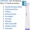 8 Pack Toothbrush Heads for Oral-B Braun Electric Toothbrushes, Family Pack, Precision Clean Replacement Toothbrush Head by Dentia view 2