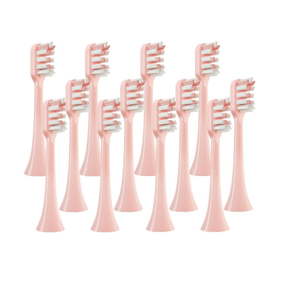 lindawang lin 12 PCS Suitable Brush Head Compatible For SOOCAS X3/X3U/X5 Household Replacement Effective Cleaning Sonic Electric Toothbrush Heads going (Color : 12pcs Pink)