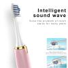 Electric Toothbrush, Rechargeable Powered Toothbrush9500 Times/Min Acoustic Cleaning3 Replacement Brush Heads, Ultrasonic Toothbrush for Adult, for Men/Women (White) view 4