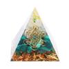 Handmade Orgonite Pyramid, 60mm Amethyst Crystal Sphere with Amethyst Natural Cristal Stone Orgone Energy Healing,Crystal Orgonite,Yoga Energy Generator Crystals view 1