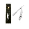 Cut Throat Razor Kit Stainless Steel Professional Barber Razor Premium Single Blade Straight Edge, Moustache & Beard Shaper, With Travel Pouch view 1