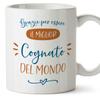 MUGFFINS Brother-in-Law Mug - in Italian - Grazie Migliore FAMIGLIA - Funny Gift - Ceramic 11oz Mug view 1