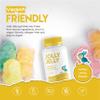 Calcium and Vitamin D3 Tapioca Gummies | 1000IU Vitamin D3 + 500mg Calcium | Immunity & Bone Health | Cotton Candy Flavour | Kosher, Halal, Non GMO | 60 Vegan Gummies. view 3