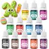 12 Colours Gel Food Colouring - Icing Gel Colours Set with Gloves, Food Colouring for Cake Decorating, Baking, Macarons, Buttercream, Easter Eggs and DIY Crafts -Vegan, Non Gluten (6 g Each) view 1